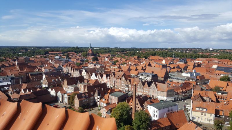 Lüneburg văzut din turnul de apă