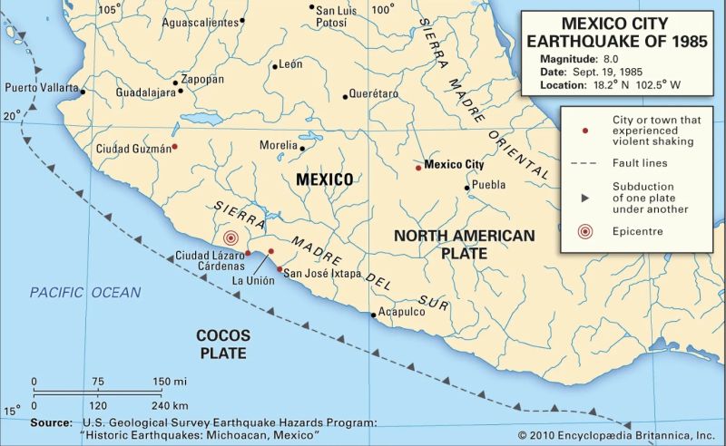 Cum se produc cutremurele în Mexic