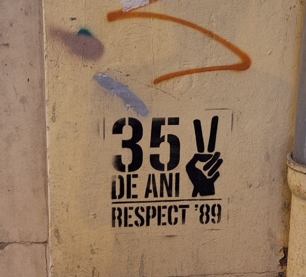 Pe un zid din Timișoara