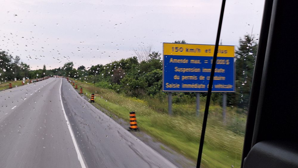 Amenzi pentru depășirea vitezei în Canada