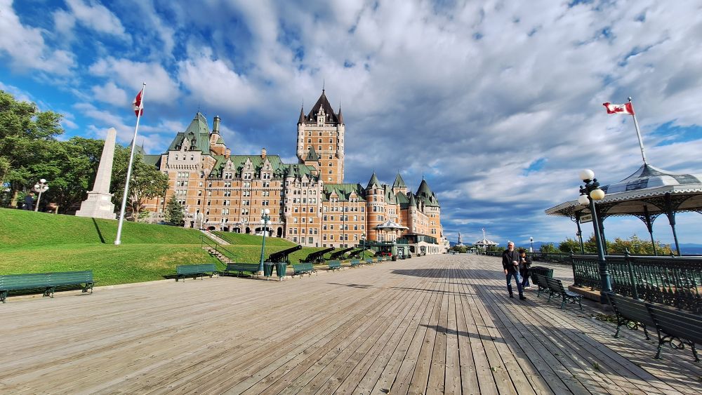 Hotelul stil castel Frontenac, cea mai cunoscută priveliște din Quebec City