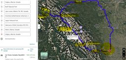 Traseul de 2000 de km făcut prin Alberta